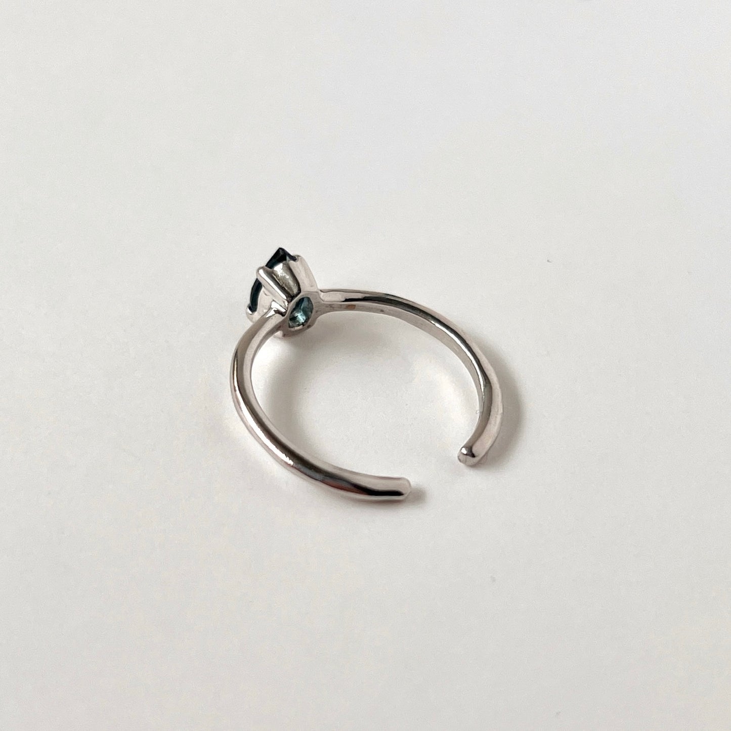 [ london blue topaz ] dorp faceted cut ring  silver [ free size ]