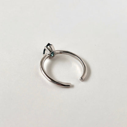 [ london blue topaz ] dorp faceted cut ring  silver [ free size ]