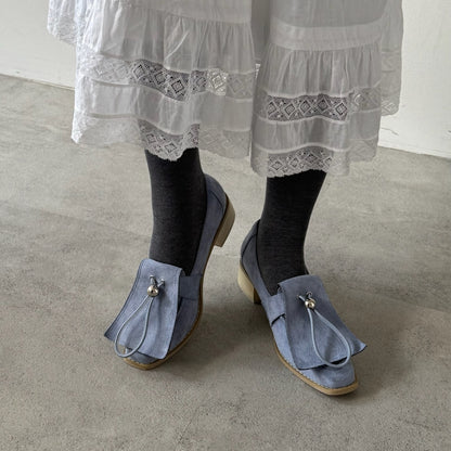 【Blue】suede flap loafer【サンプル品(返品不可)】