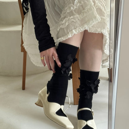【Ivory】square toe maryjane pumps【サンプル品(返品不可)】