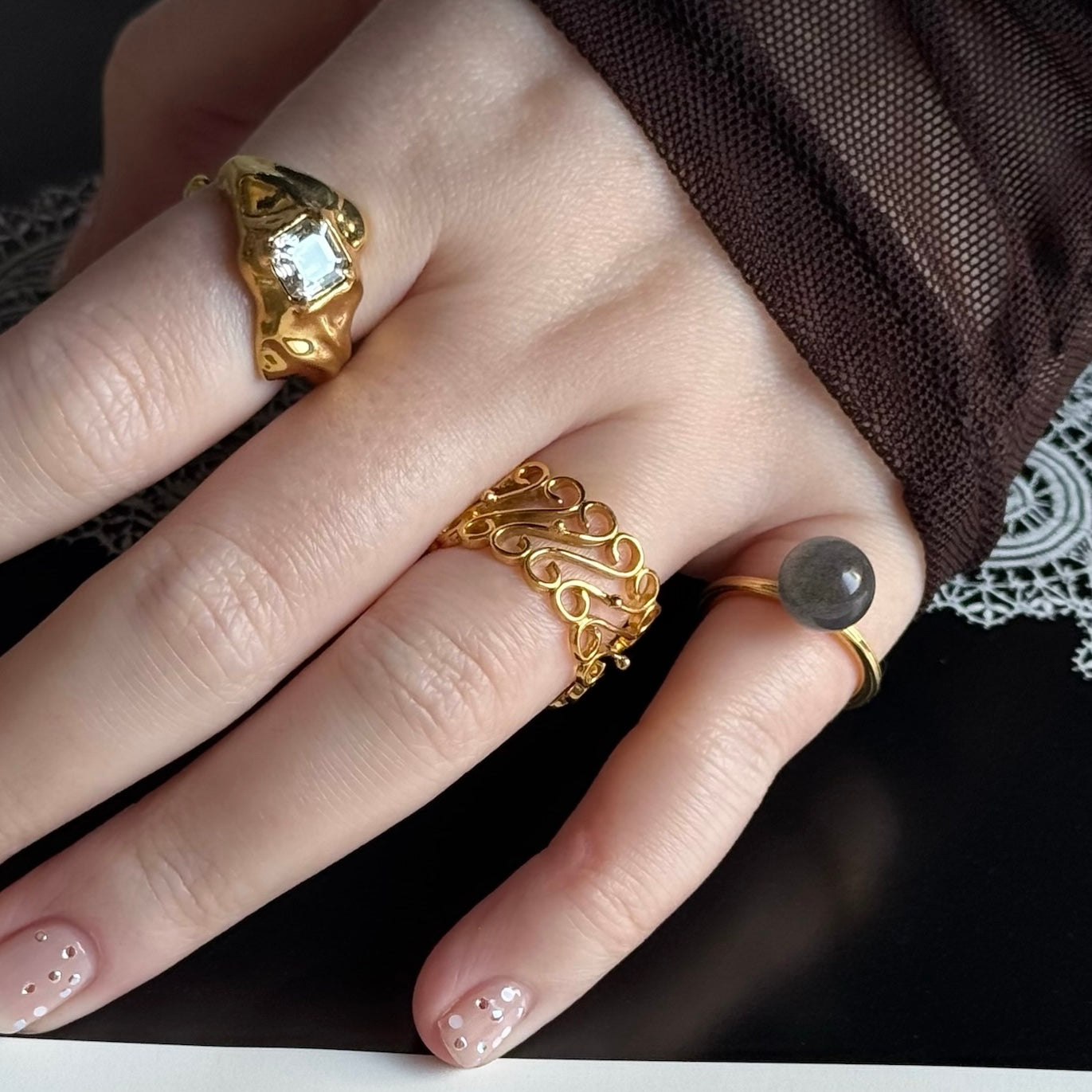 [ labradorite ] churros gold