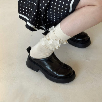 【IVORY】flower motif socks