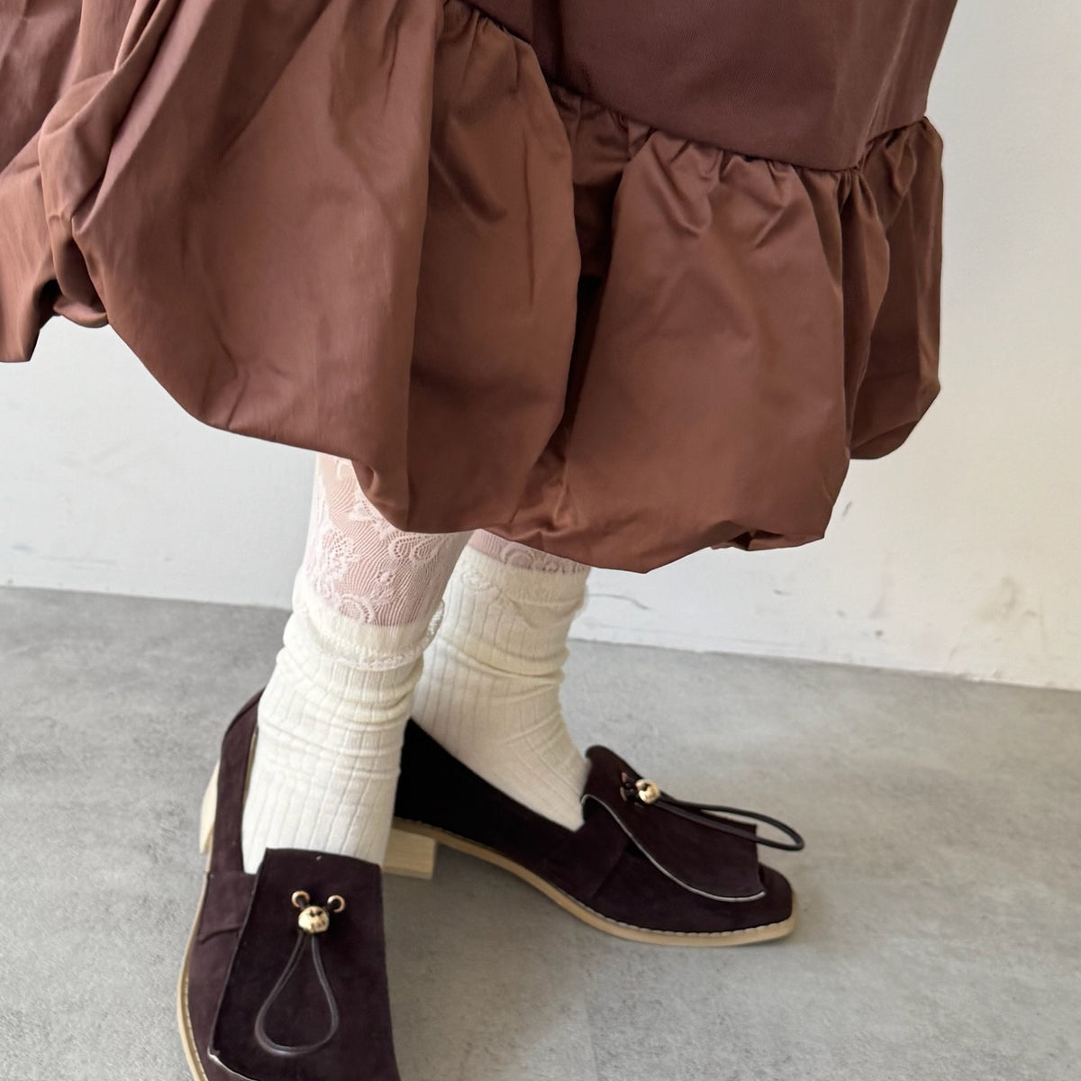 【Brown】suede flap loafer【サンプル品(返品不可)】