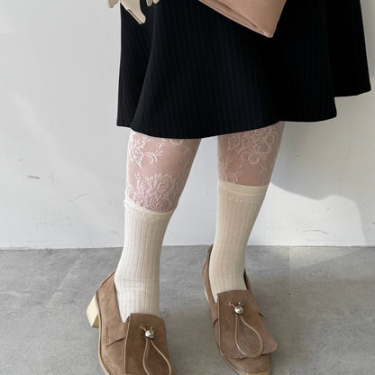 【Beige】suede flap loafer【サンプル品(返品不可)】