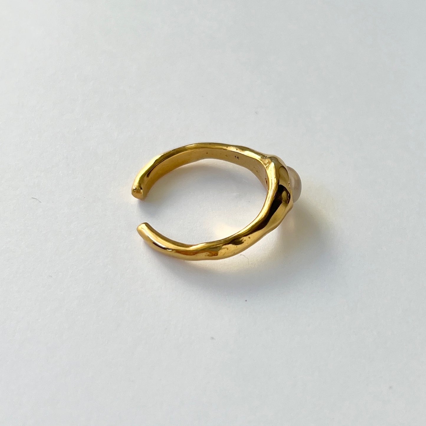 [ royal blue moon stone ] pebble gold [ free size ]