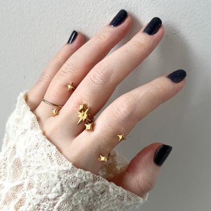 [ gold ] double ptolemaeus ring [ free size ]