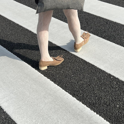 【Beige】suede flap loafer【サンプル品(返品不可)】
