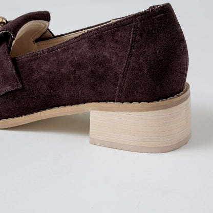 【Brown】suede flap loafer【サンプル品(返品不可)】