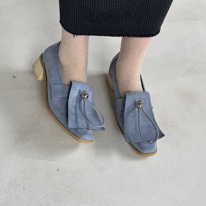 【Blue】suede flap loafer【サンプル品(返品不可)】