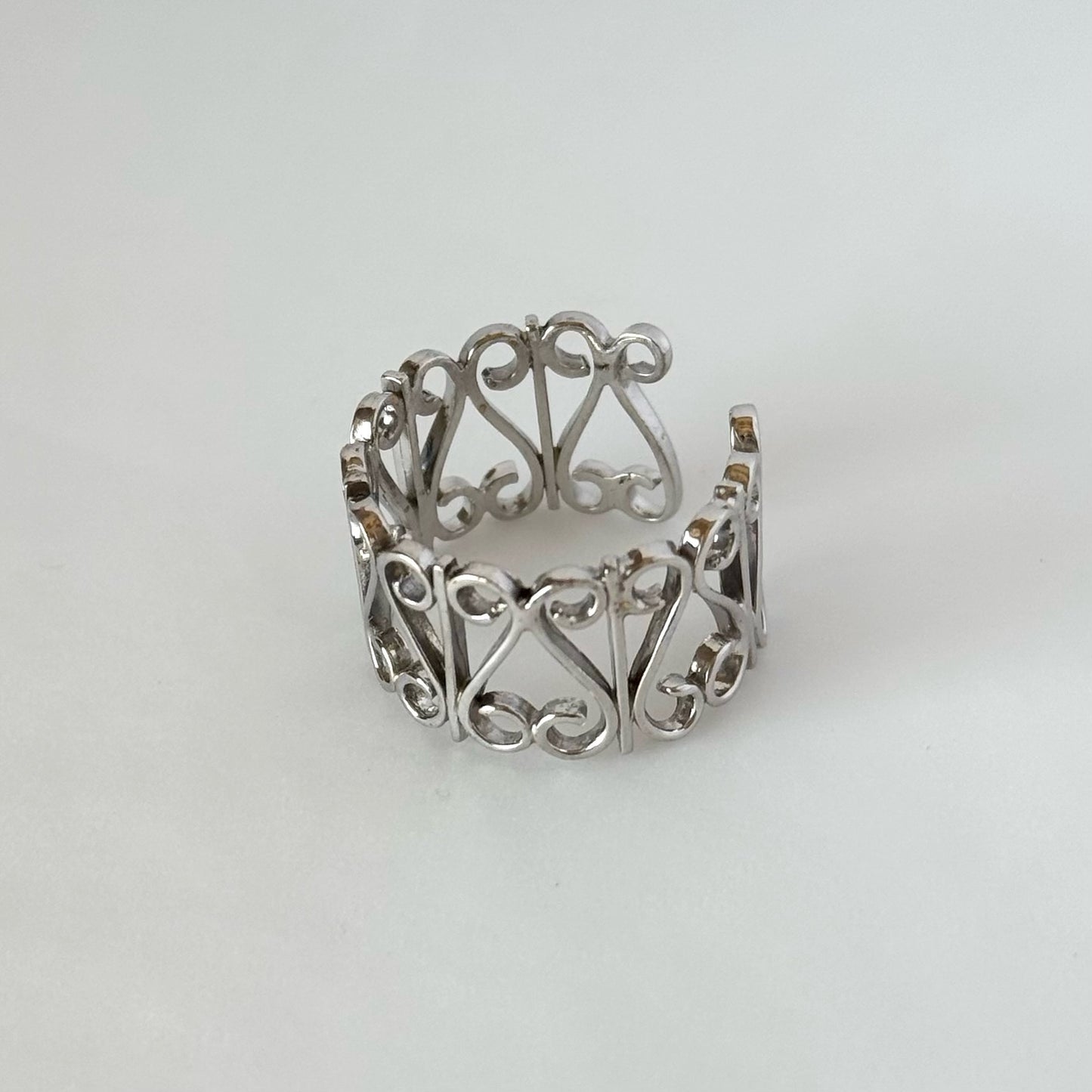 [ silver ] garden heart [ free size ]