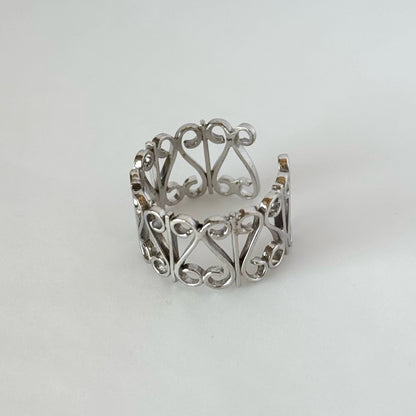 [ silver ] garden heart [ free size ]