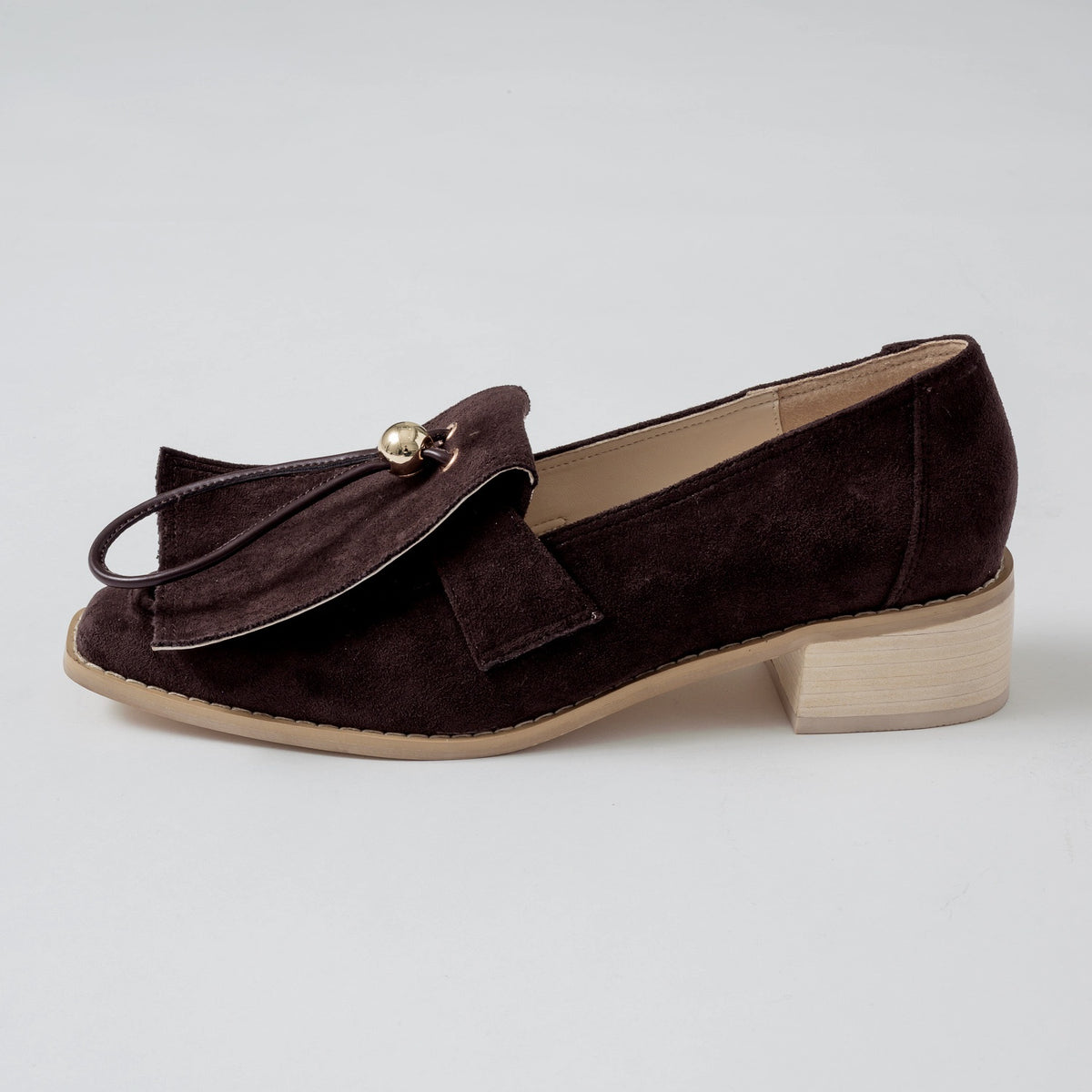 【Brown】suede flap loafer【サンプル品(返品不可)】