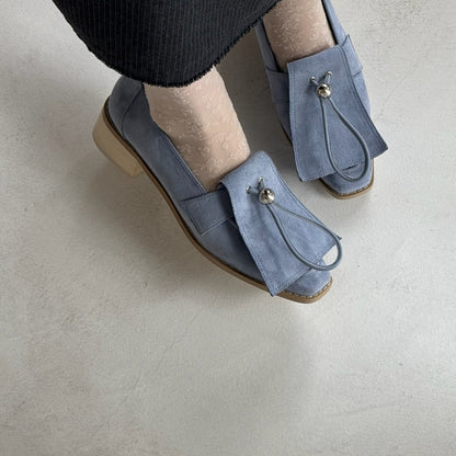 【Blue】suede flap loafer【サンプル品(返品不可)】