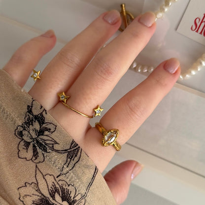 [ white topaz ] marquis stone gold