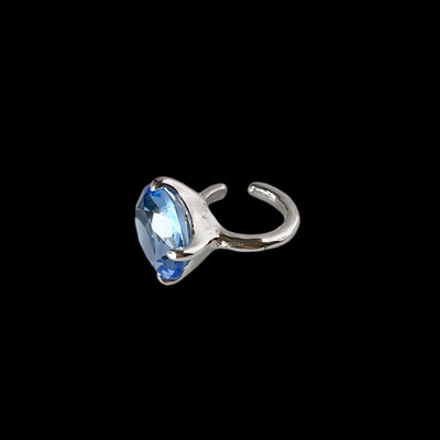 [ frozen glass ] GEM ear cuff silver