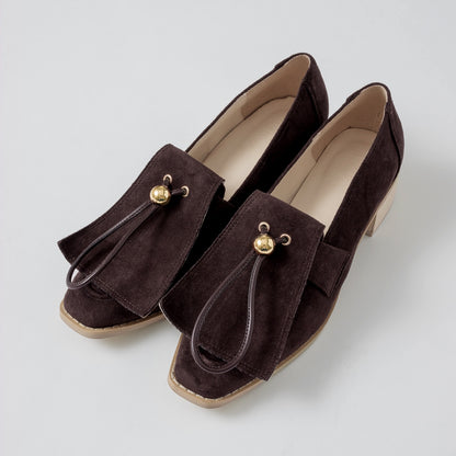 【Brown】suede flap loafer【サンプル品(返品不可)】