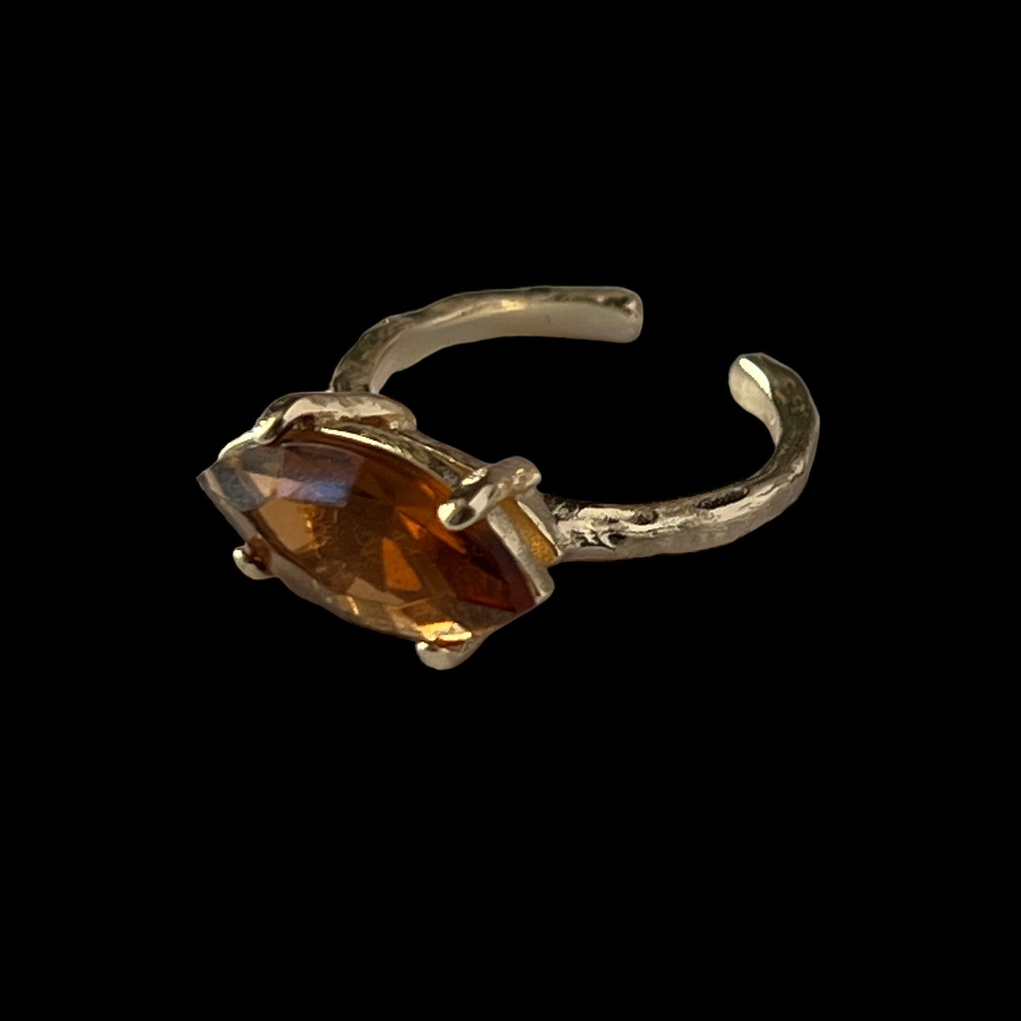 06. [ brown ] gem MARQUISE gold [ free size ]