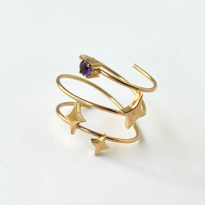 [ amethyst ] procyon gold [ free size ]