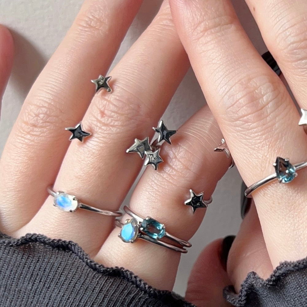 【 recommended set 】oval & drop silver