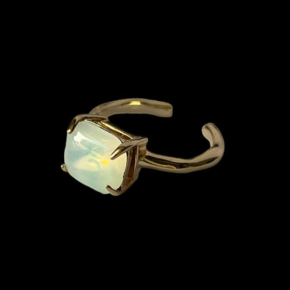 09. [ opal ] gem OCTAGON gold [ free size ]