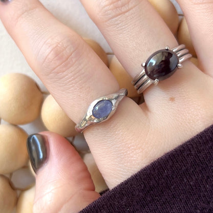 [ tanzanite ] pebble silver