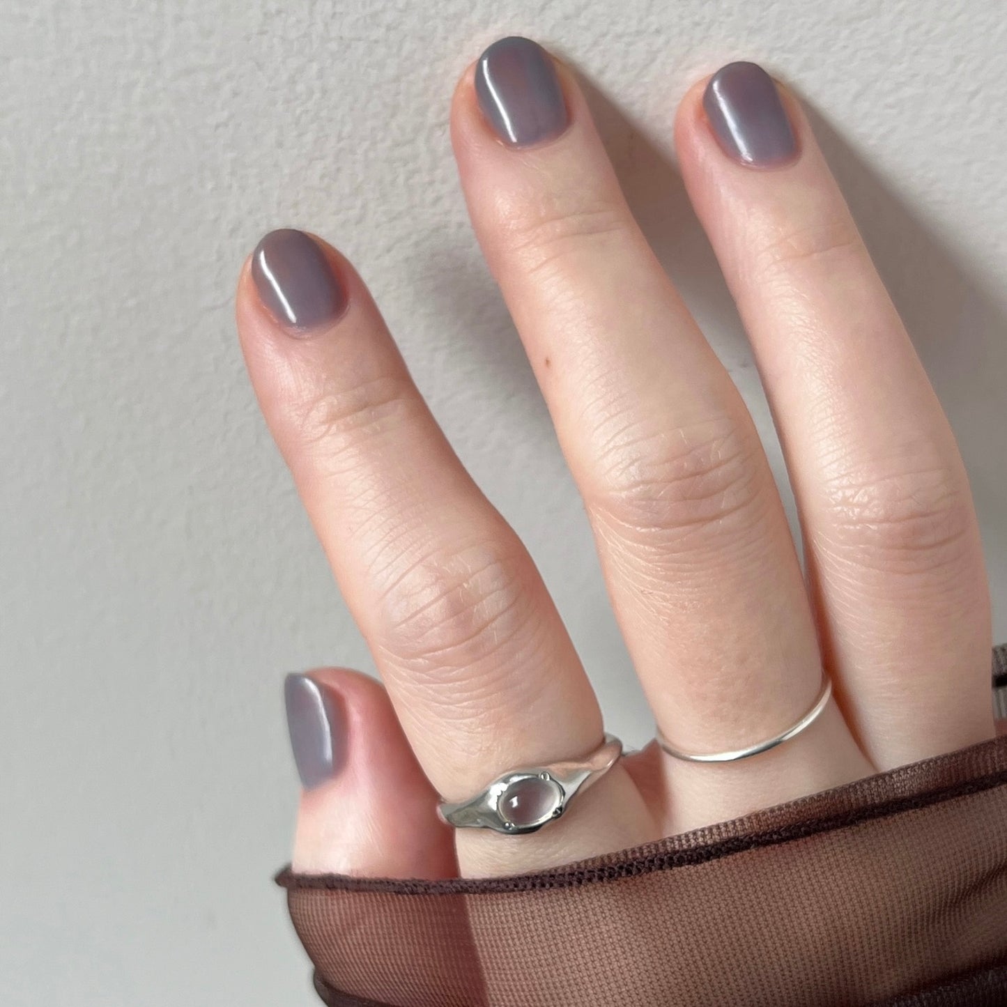 [ royal blue moon stone ] pebble silver [ free size ]