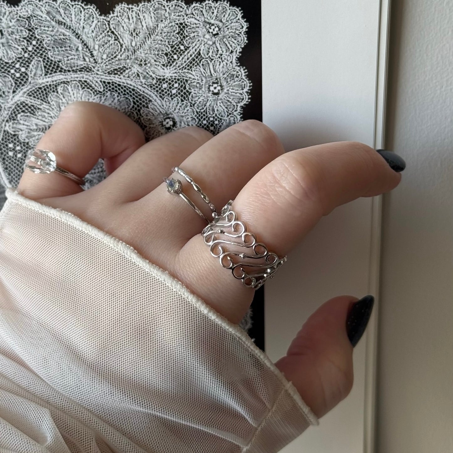 [ silver ] garden decor [ free size ]