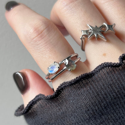 【 recommended set 】oval & drop silver