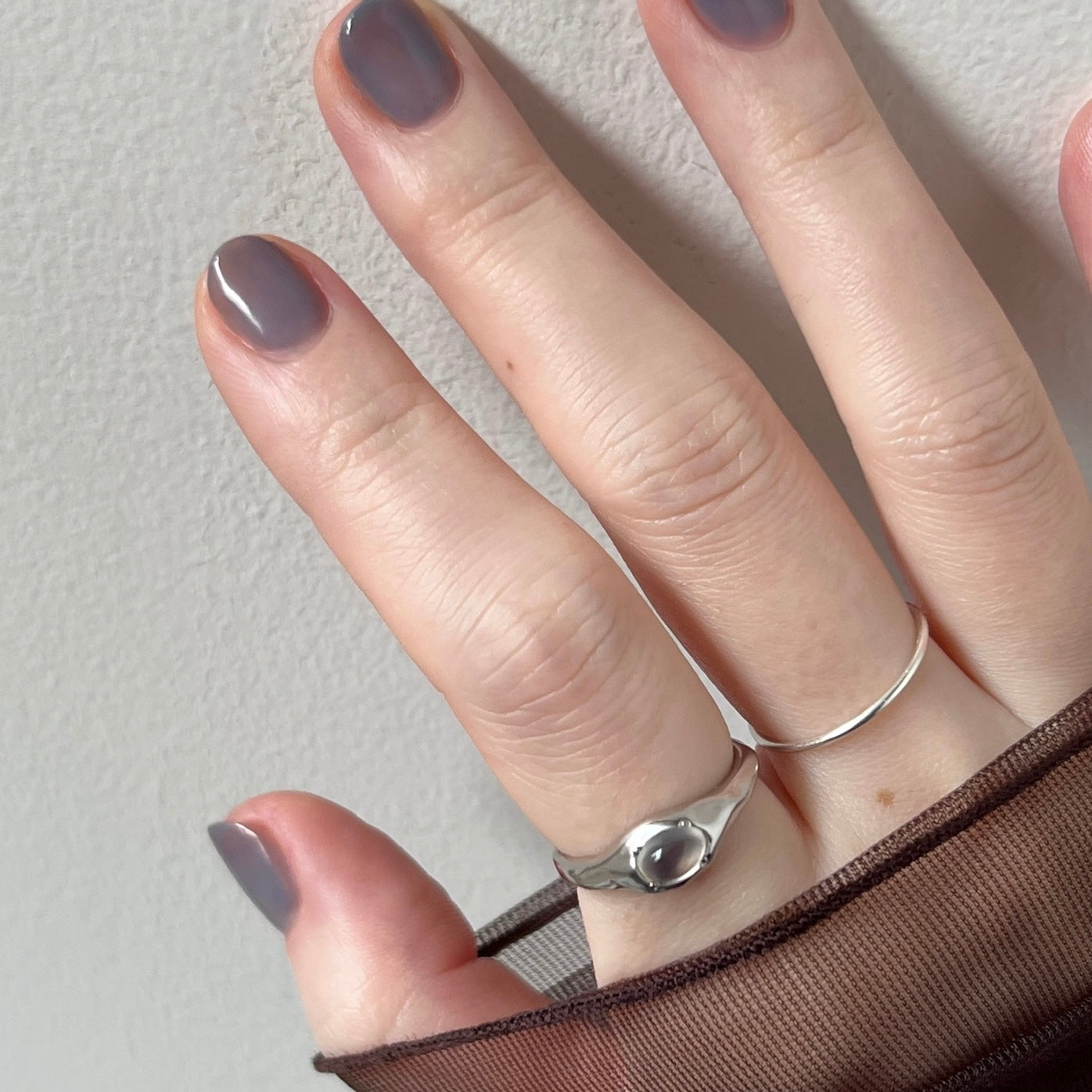 [ royal blue moon stone ] pebble silver [ free size ]