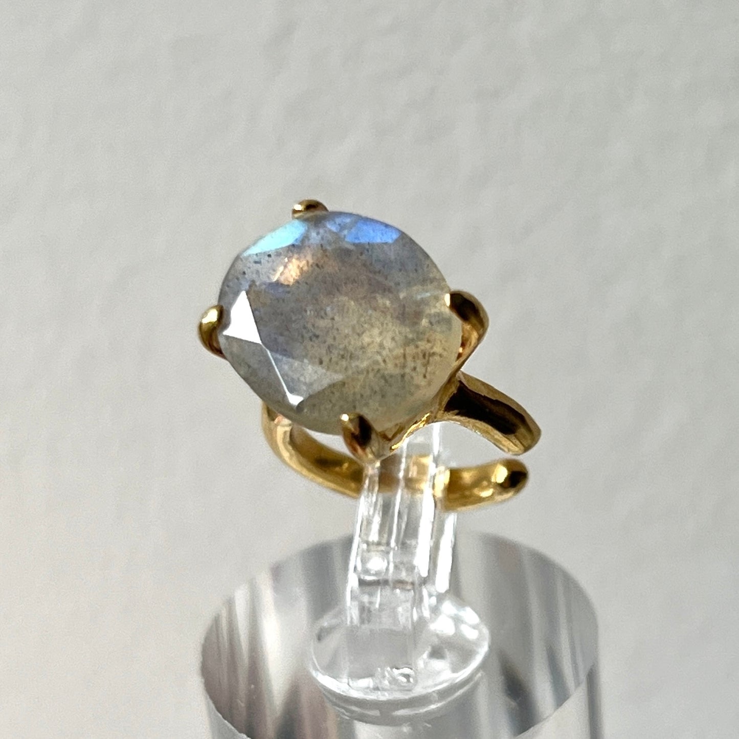 [ labradorite ] GEM ear cuff gold