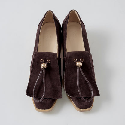 【Brown】suede flap loafer【サンプル品(返品不可)】