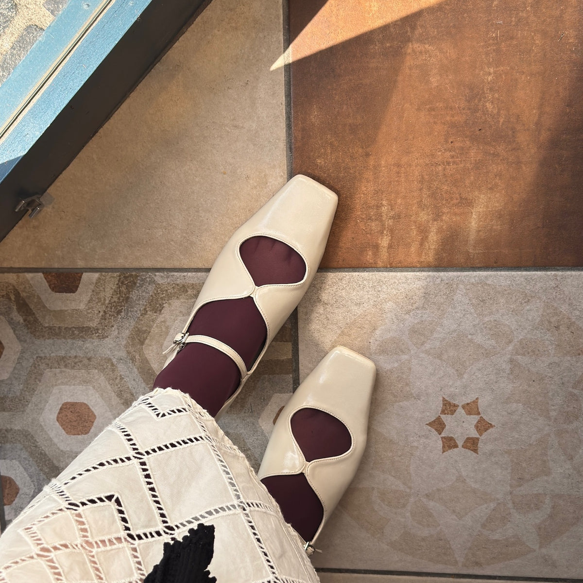 【Ivory】square toe maryjane pumps【サンプル品(返品不可)】
