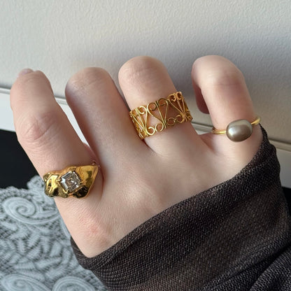 [ gold ] garden heart [ free size ]