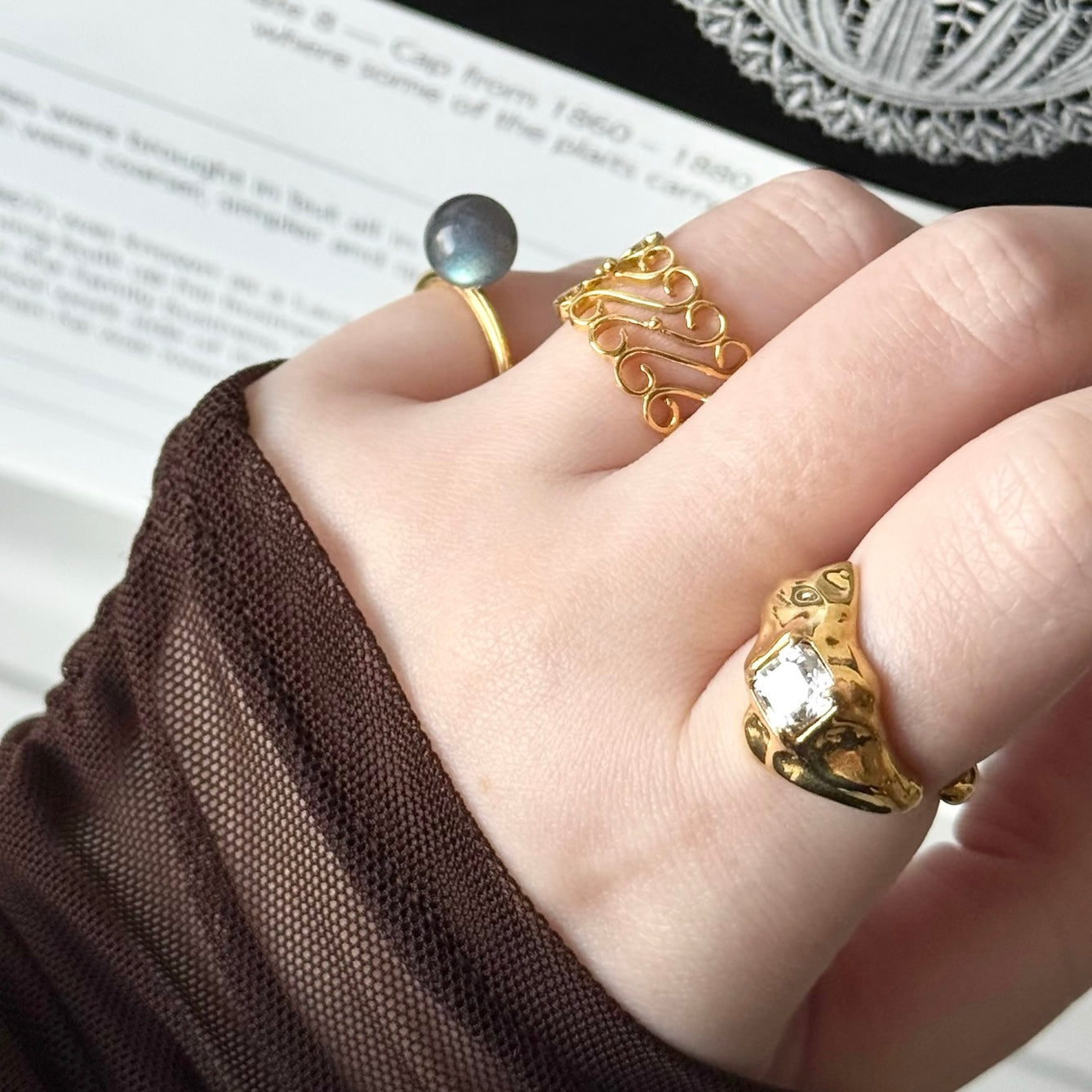 [ labradorite ] churros gold