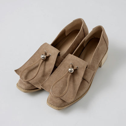 【Beige】suede flap loafer【サンプル品(返品不可)】