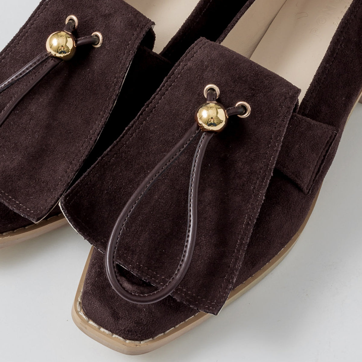 【Brown】suede flap loafer【サンプル品(返品不可)】