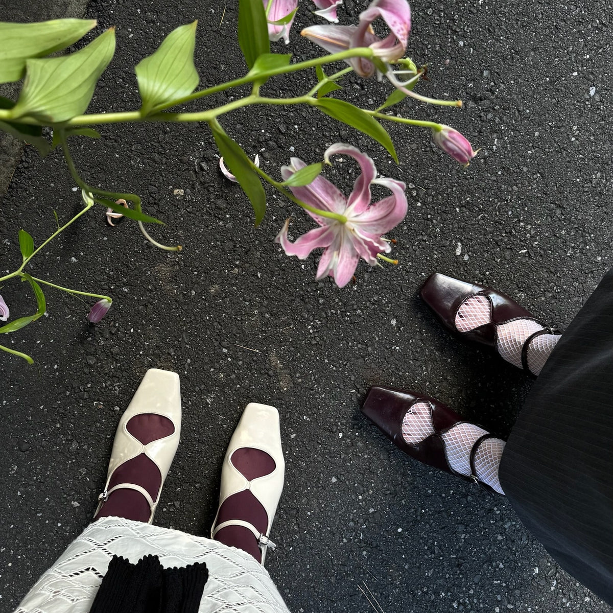【Ivory】square toe maryjane pumps【サンプル品(返品不可)】