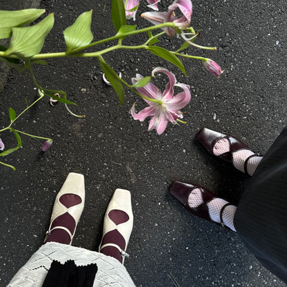 【Ivory】square toe maryjane pumps【サンプル品(返品不可)】