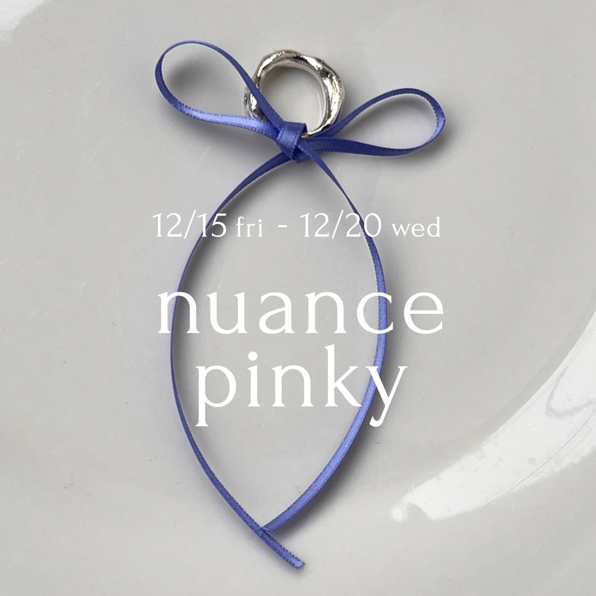 [ greige ] nuanced pinky ring [ silver ]