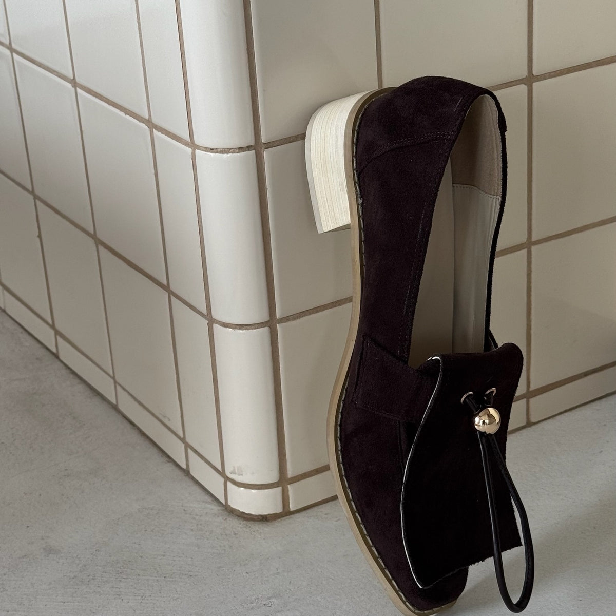 【Brown】suede flap loafer【サンプル品(返品不可)】