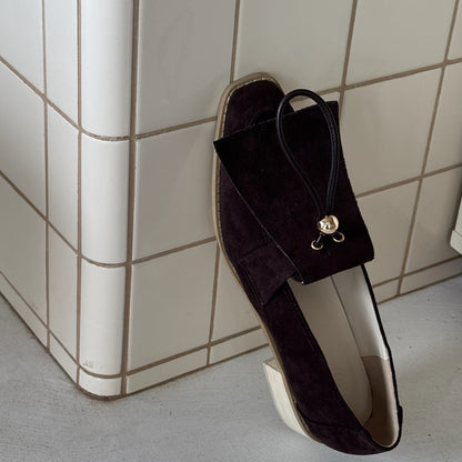 【Brown】suede flap loafer【サンプル品(返品不可)】