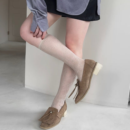 【Beige】suede flap loafer【サンプル品(返品不可)】