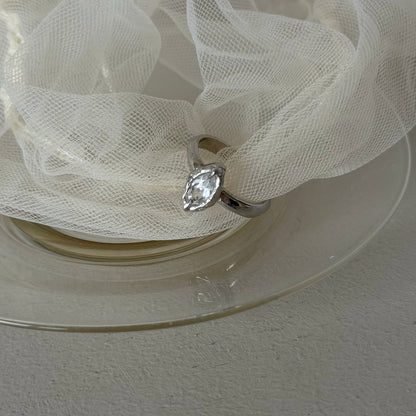 [ white topaz ] marquis stone silver