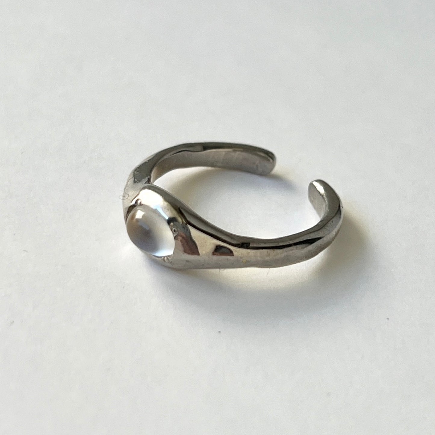 [ royal blue moon stone ] pebble silver [ free size ]