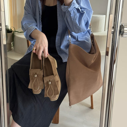 【Beige】suede flap loafer【サンプル品(返品不可)】
