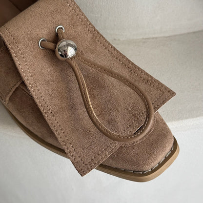 【Beige】suede flap loafer【サンプル品(返品不可)】