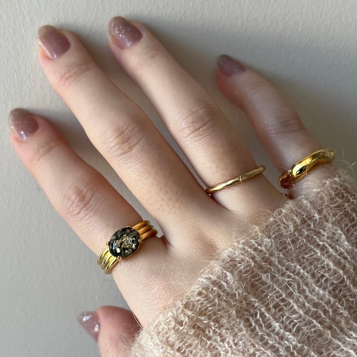 [ black amber ] trois silver