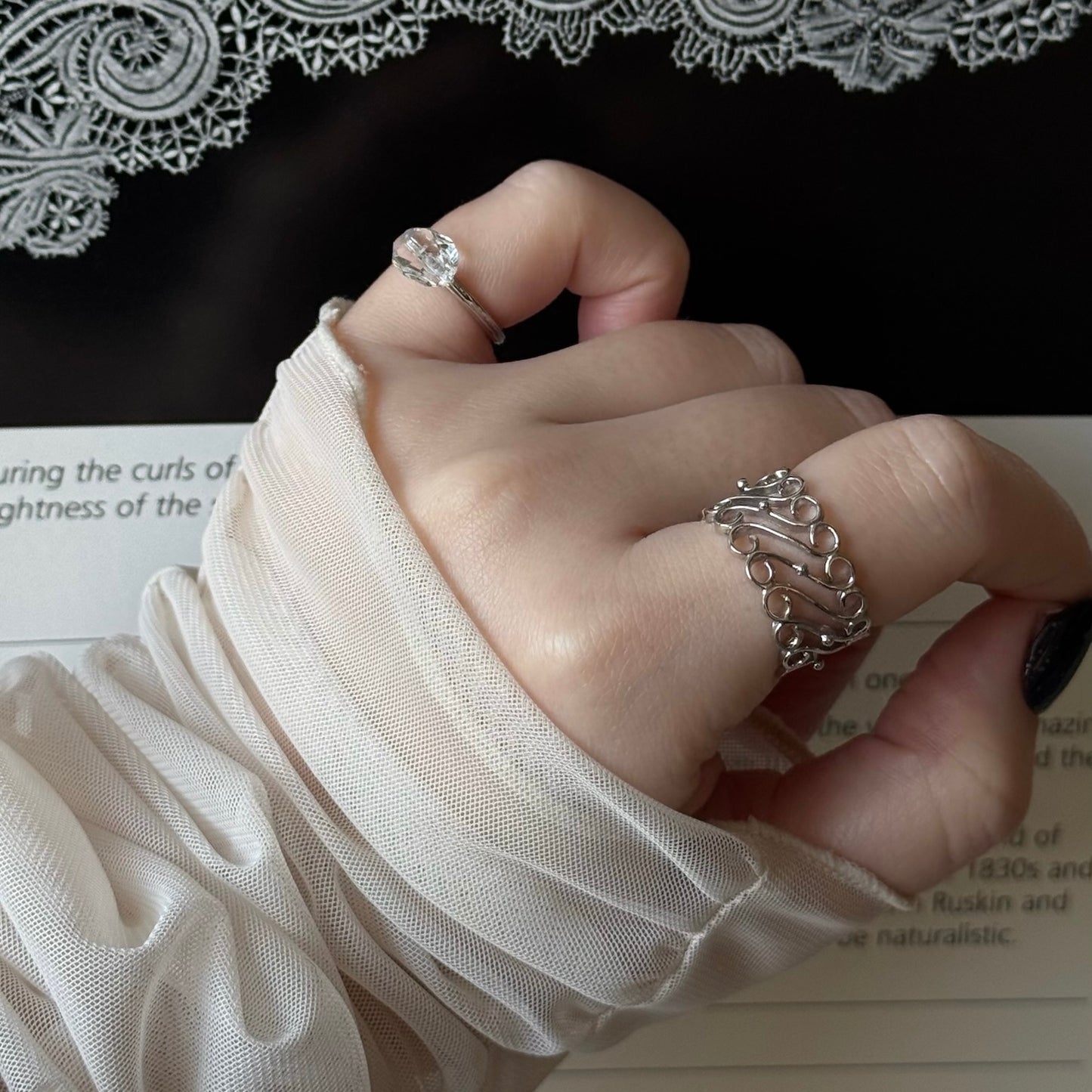 [ silver ] garden decor [ free size ]