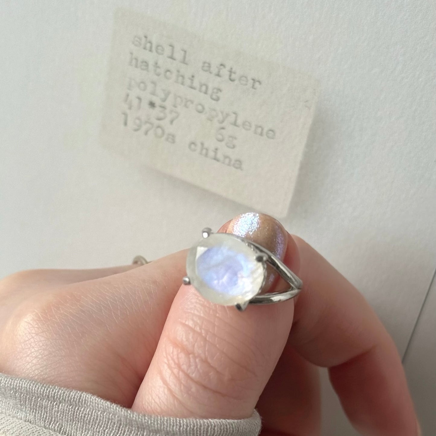 [ rainbow moon stone ] reine pinky silver