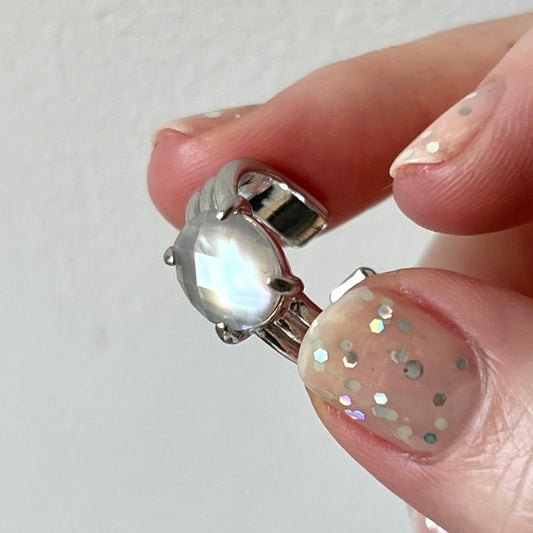 [ black shell (multi-faceted) ] trois silver